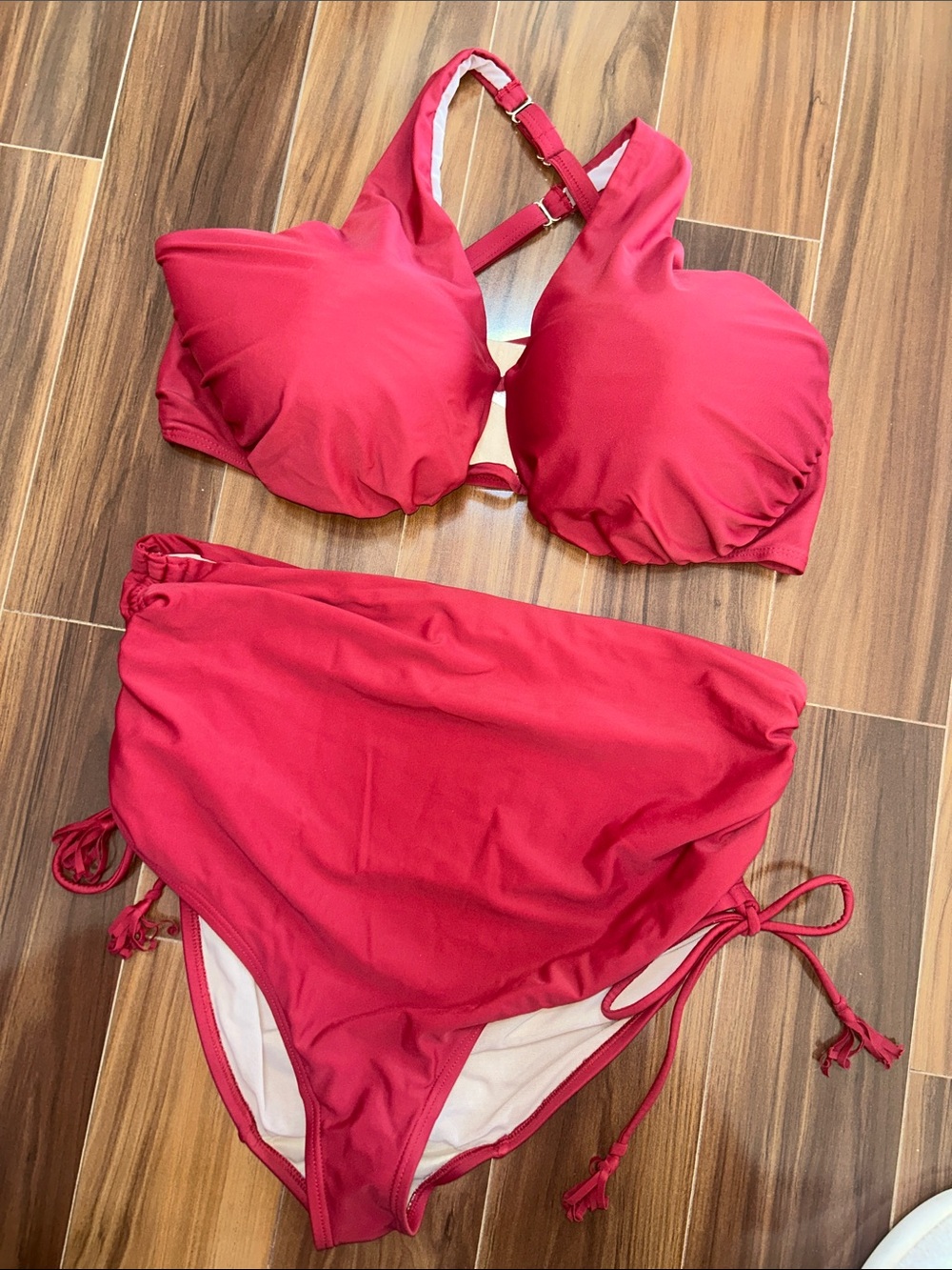 42DDD / Size 18 Cacique swim bikini set red